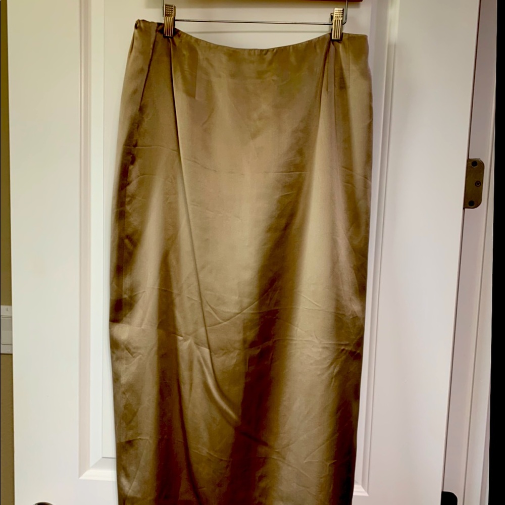 Gold silk skirt